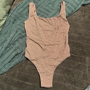 Guess Brown Satin One Piece Swimsuit